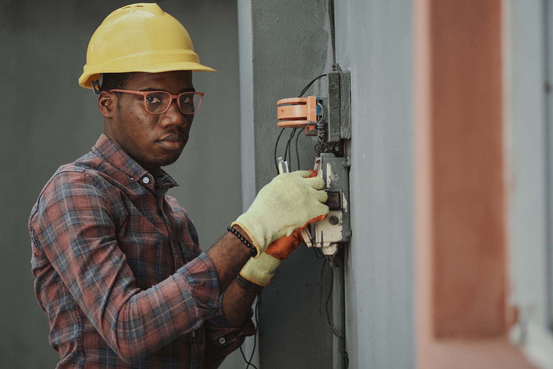 Home services professional at work